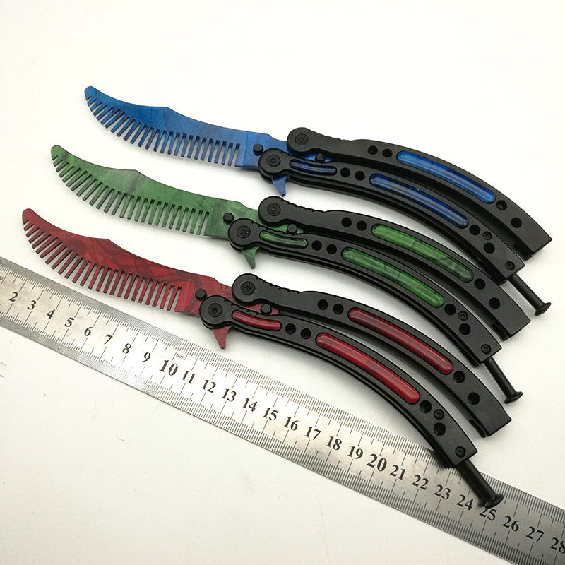 Butterfly knife comb